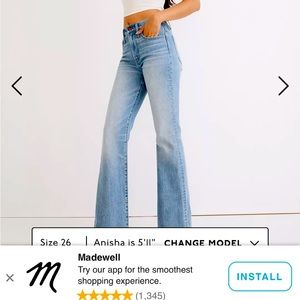 Madewell The Perfect Vintage Flare Jean Size 32